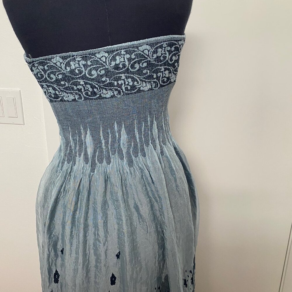 Anthropologie Lapis Convertible Dress/Skirt, one size, Smocked top